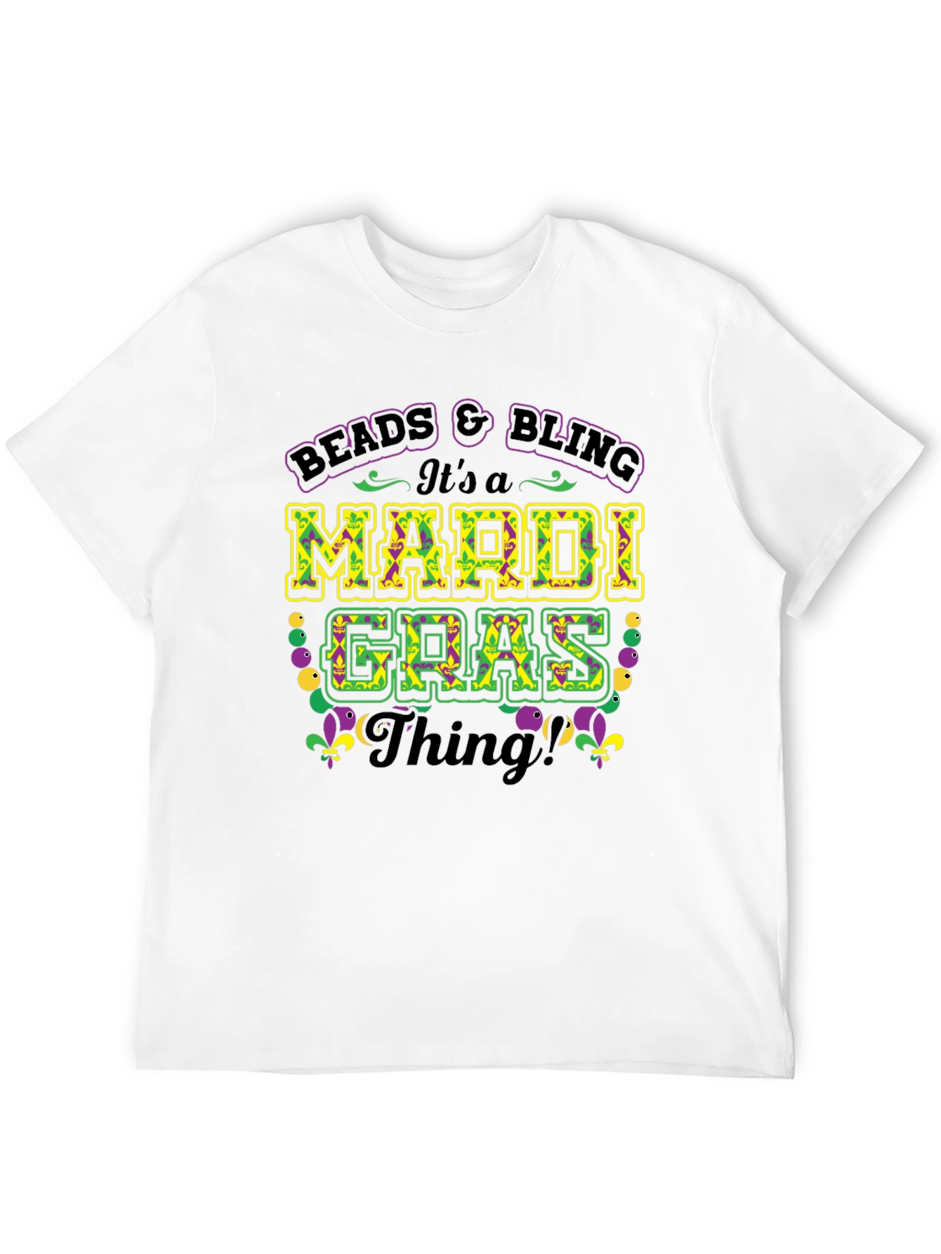 Beads & Bling Mardi Gras T-Shirt