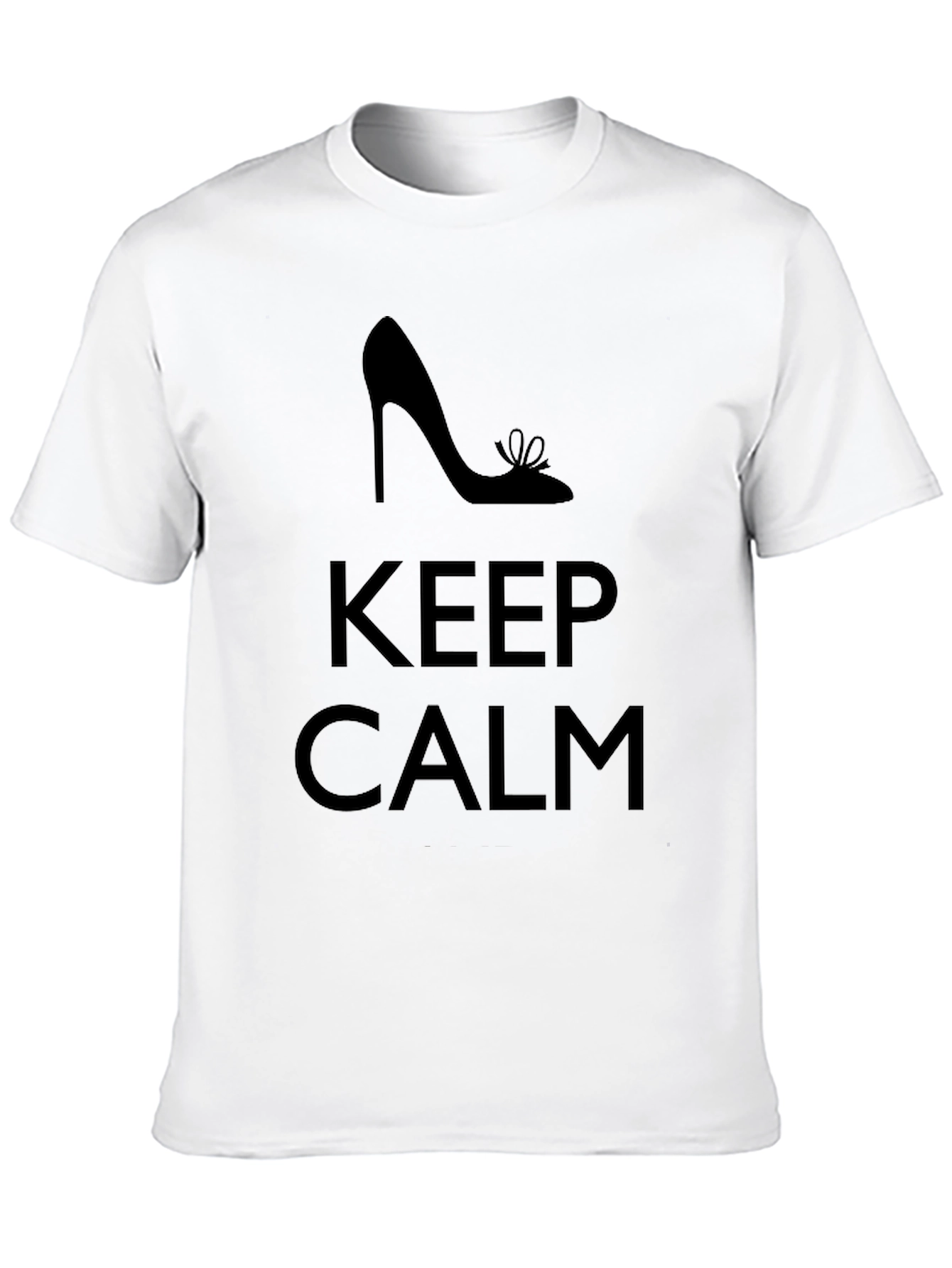 Keep Calm High Heel Graphic T-Shirt