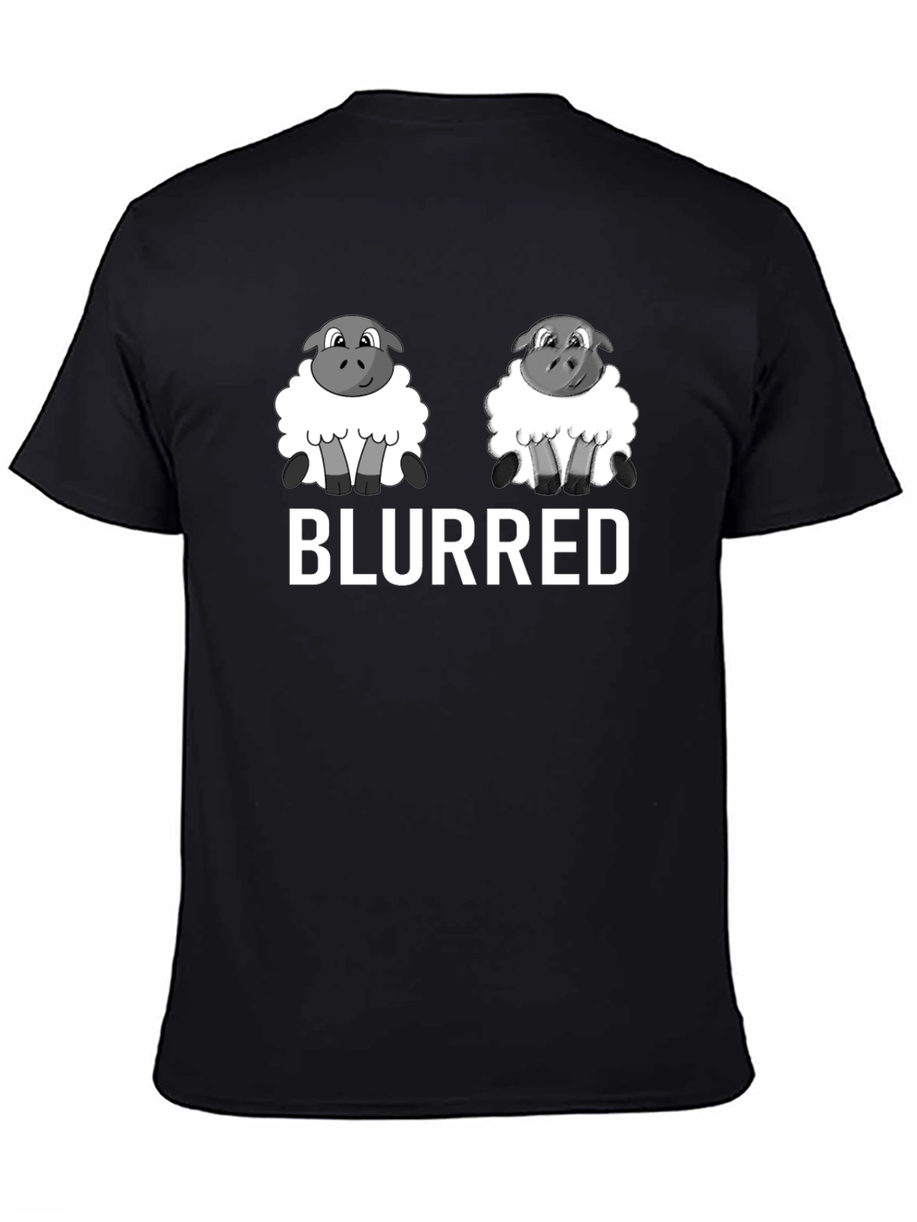 Blurred Sheep T-Shirt - Cute & Funny