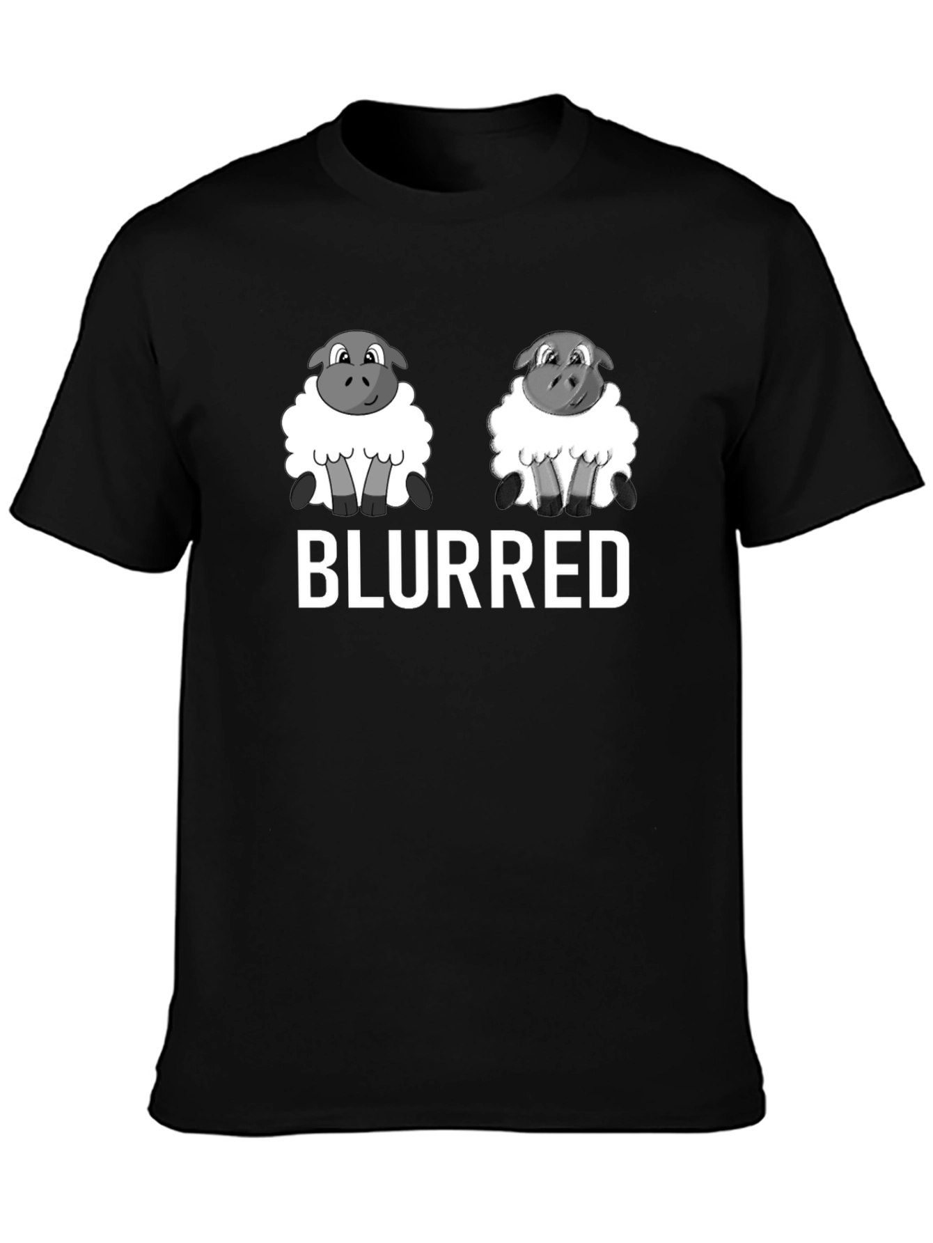 Blurred Sheep T-Shirt - Cute & Funny