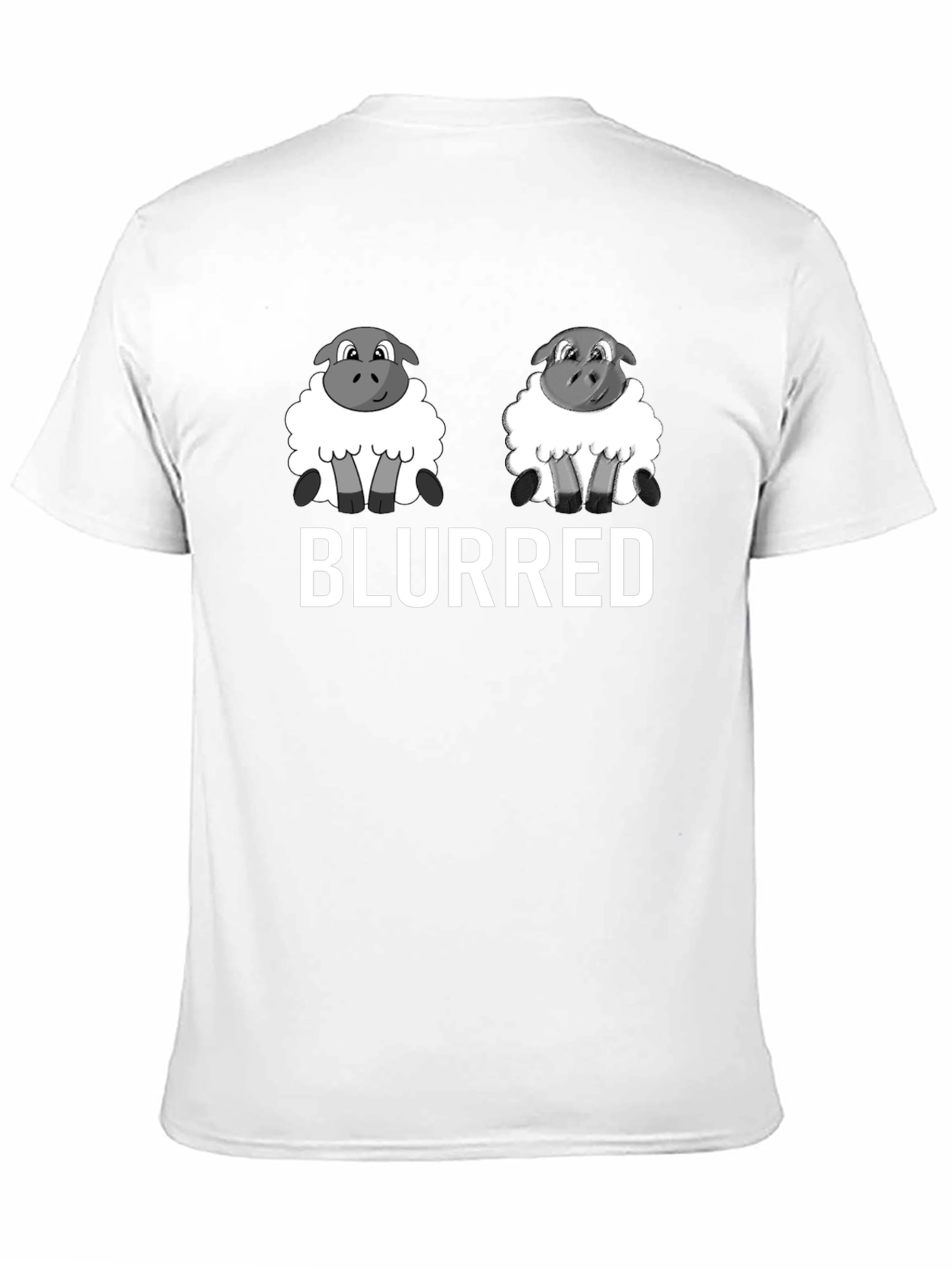 Blurred Sheep T-Shirt - Cute & Funny