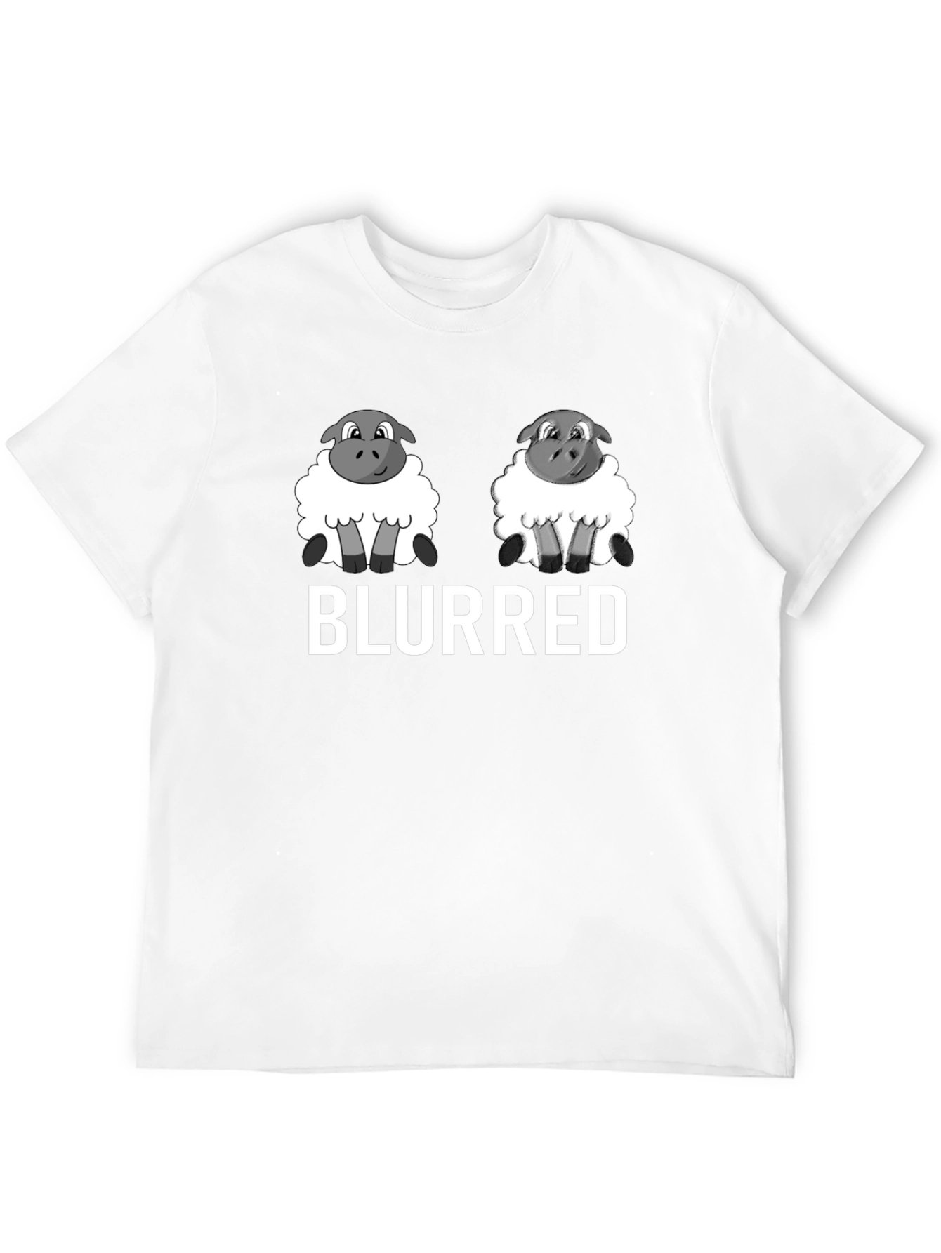 Blurred Sheep T-Shirt - Cute & Funny