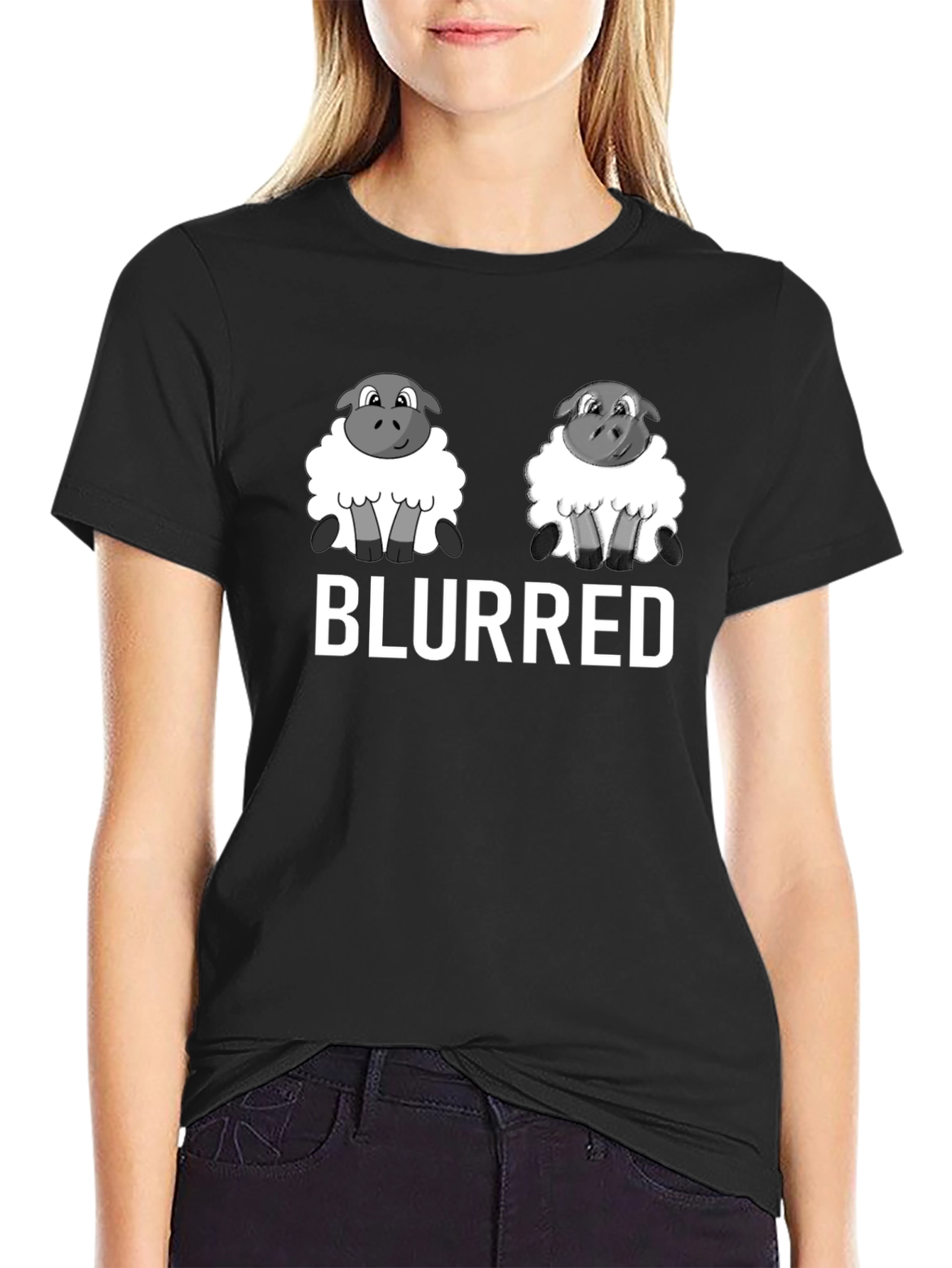 Blurred Sheep T-Shirt - Cute & Funny