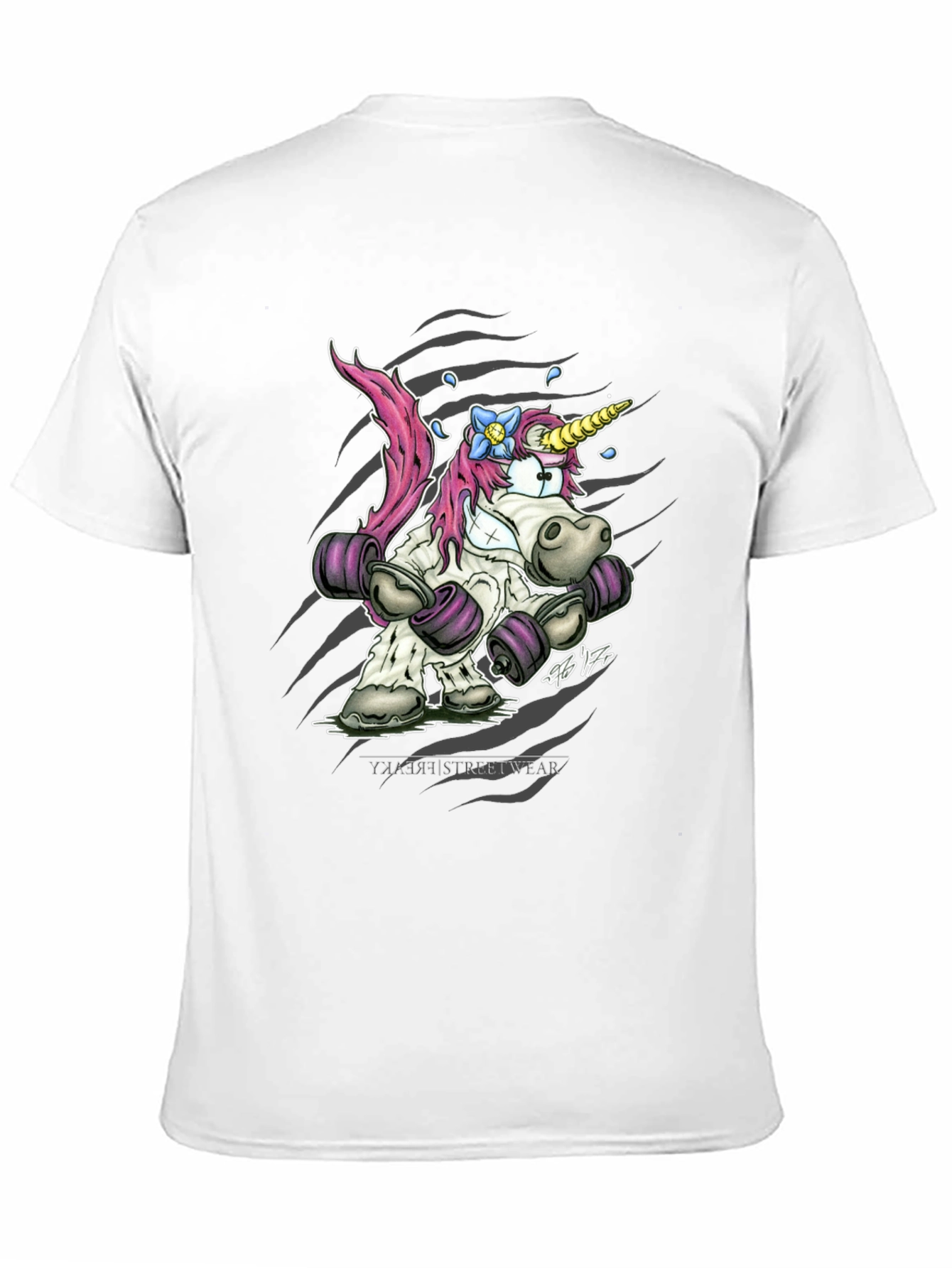 Unicorn Powerlifter Black T-Shirt