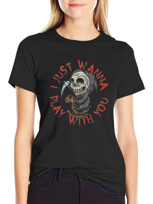 Grim Reaper Play T-Shirt - Wanna Play With You