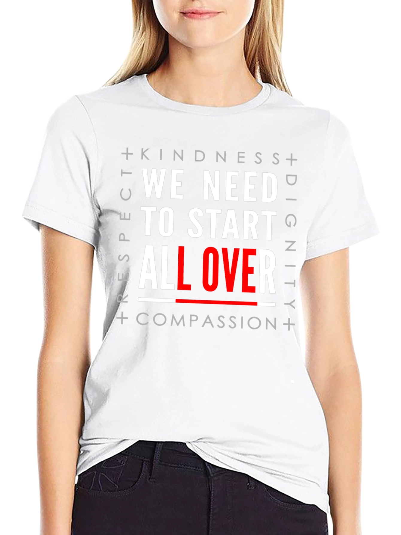 Kindness Respect Dignity Compassion Graphic Tee