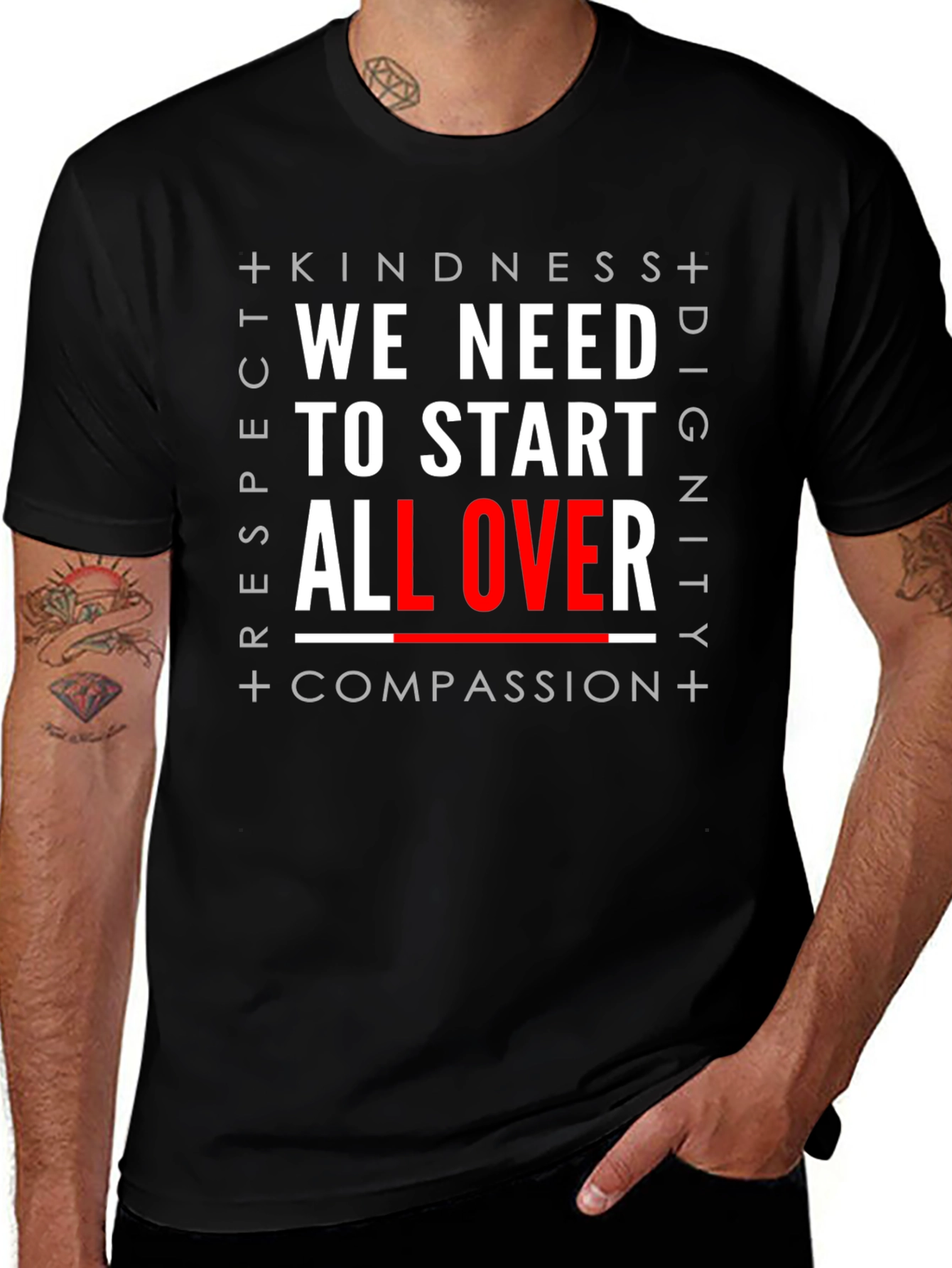 Kindness Respect Dignity Compassion Graphic Tee