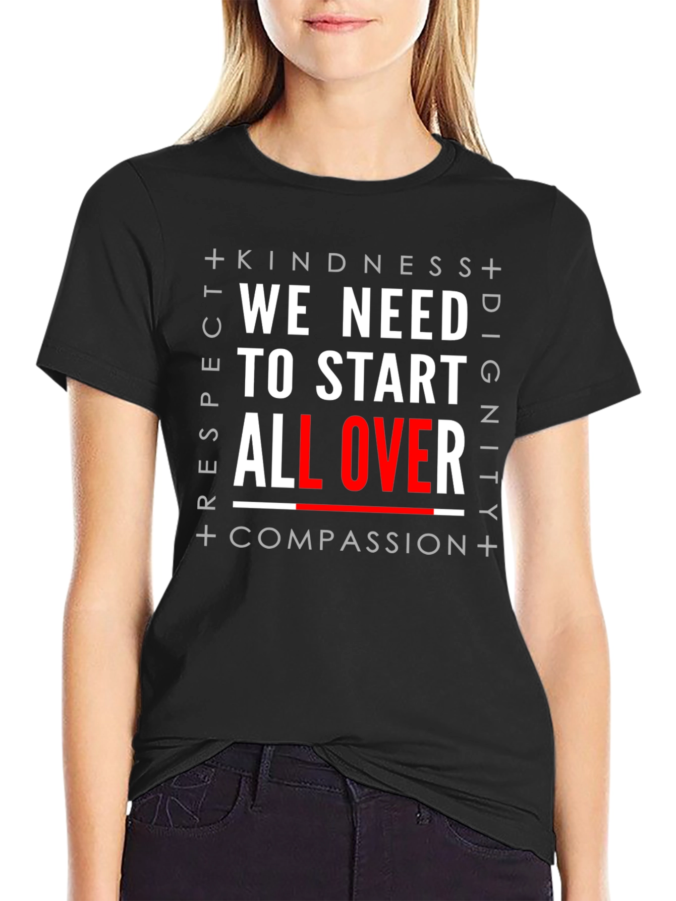 Kindness Respect Dignity Compassion Graphic Tee