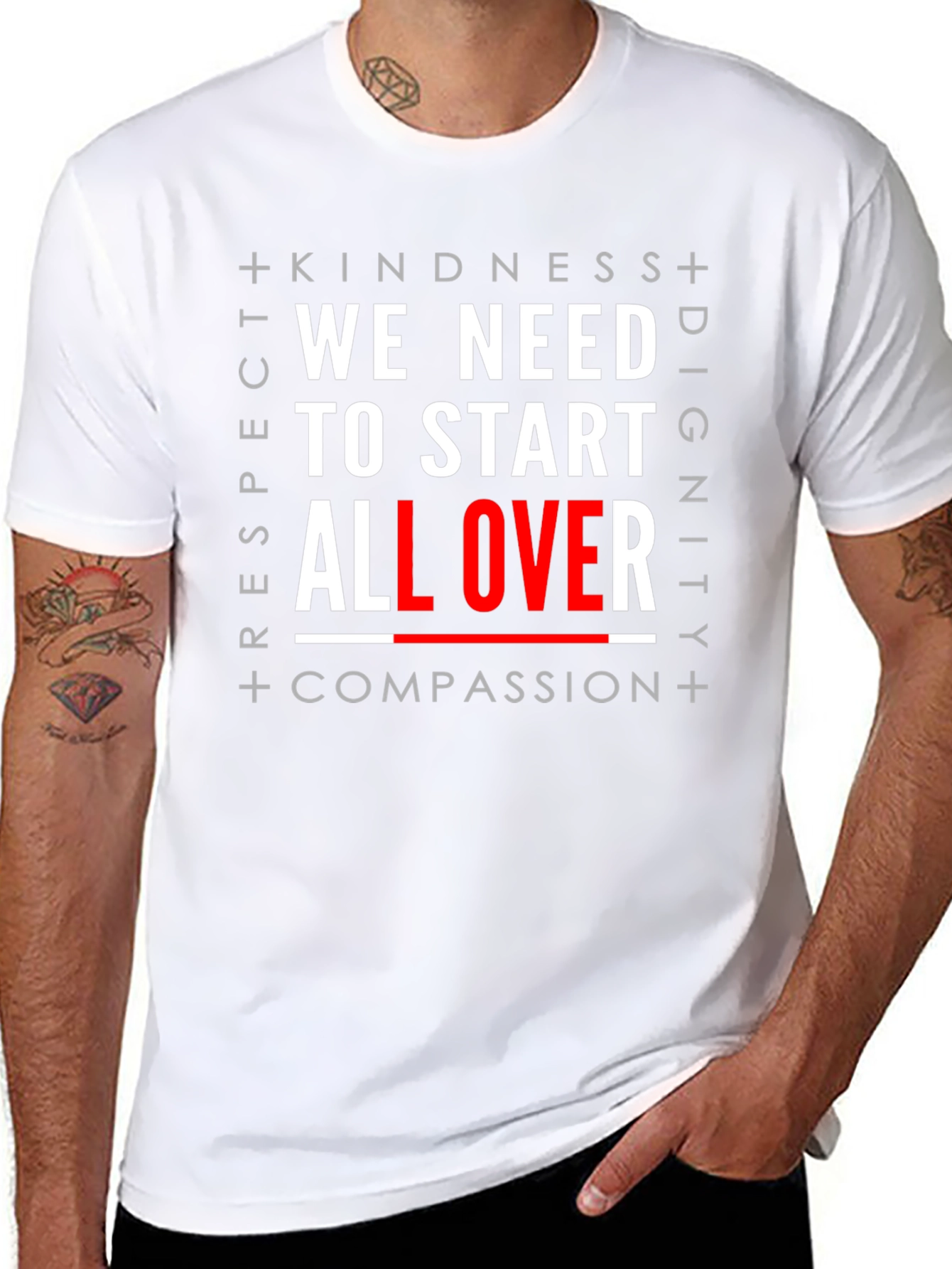 Kindness Respect Dignity Compassion Graphic Tee
