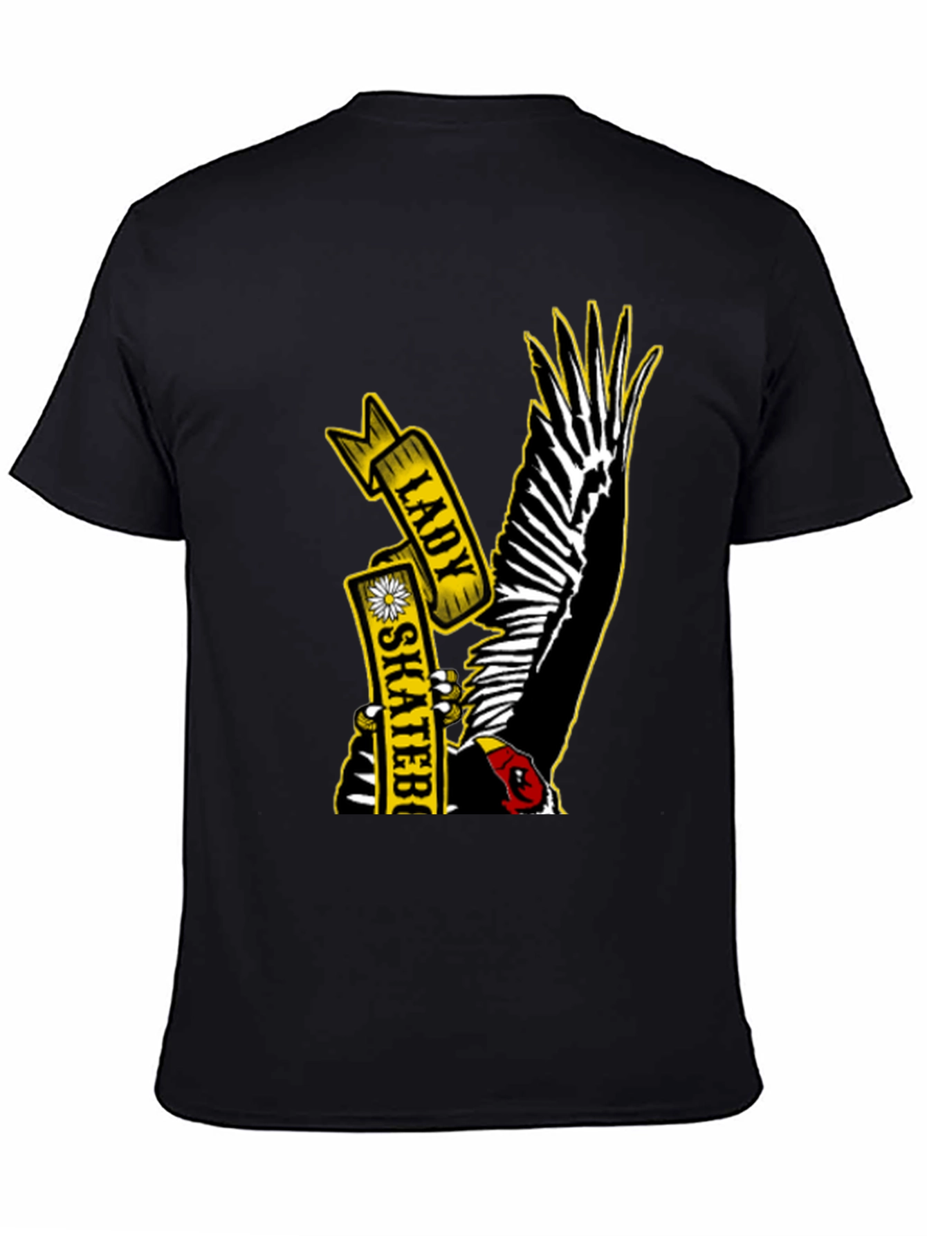 Lady Skateboarder Vulture Graphic T-Shirt