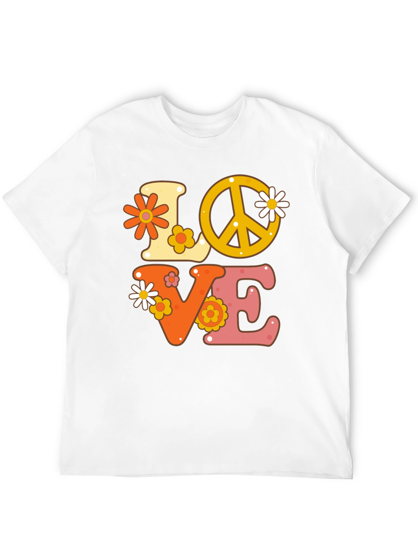 Retro Love Peace Sign Graphic Tee