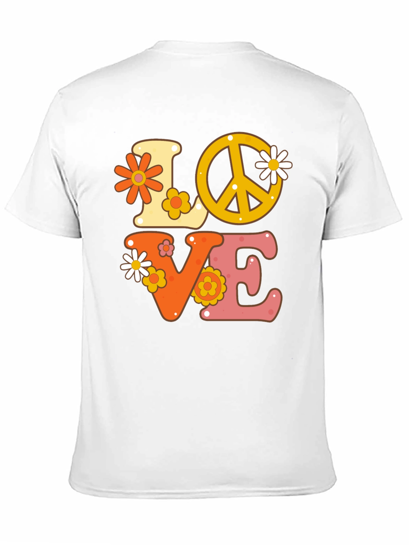 Retro Love Peace Sign Graphic Tee
