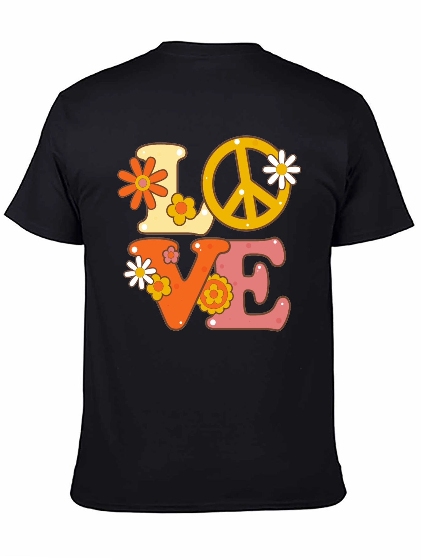 Retro Love Peace Sign Graphic Tee