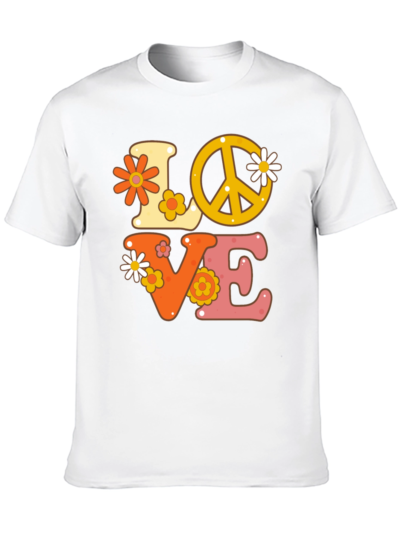 Retro Love Peace Sign Graphic Tee