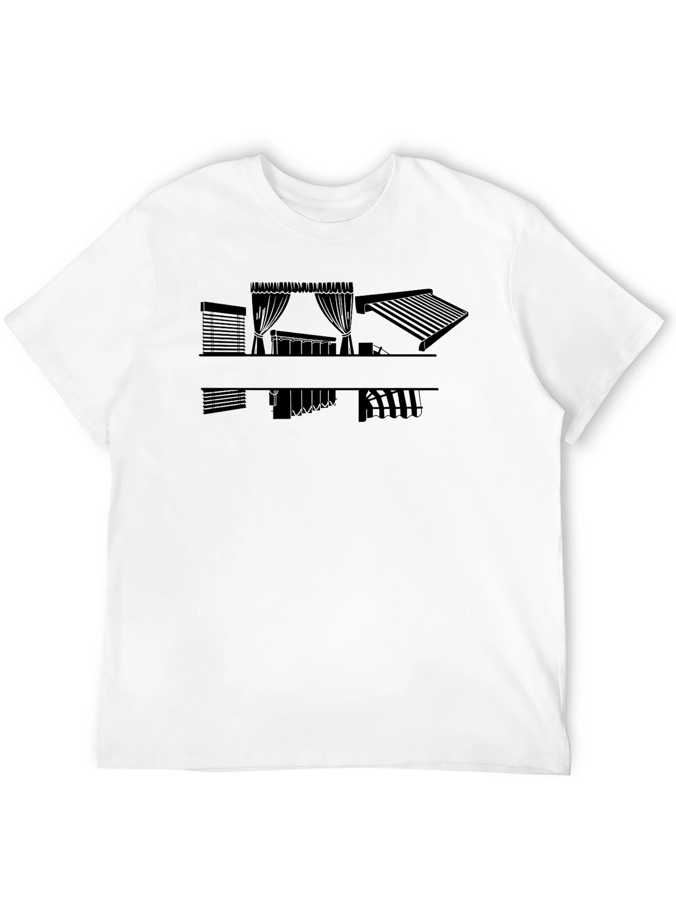 Modern Black Blinds & Curtains Graphic Tee