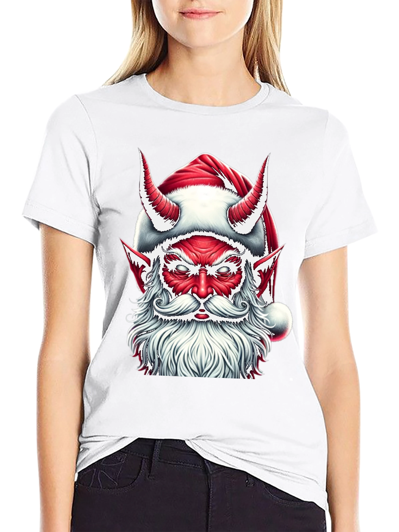 Devil Santa Graphic Tee - Holiday Humor