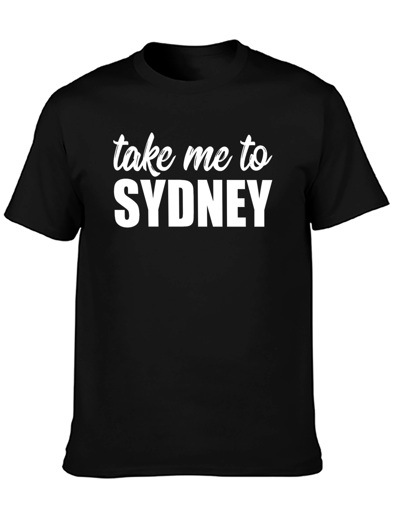 Take Me To Sydney Black Graphic Tee