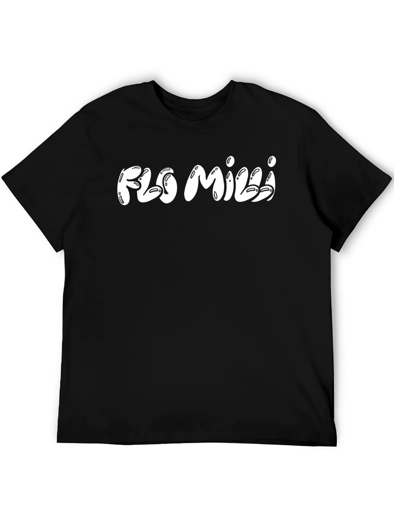 Flo Mili Graphic T-Shirt - Black Cotton Casual Tee