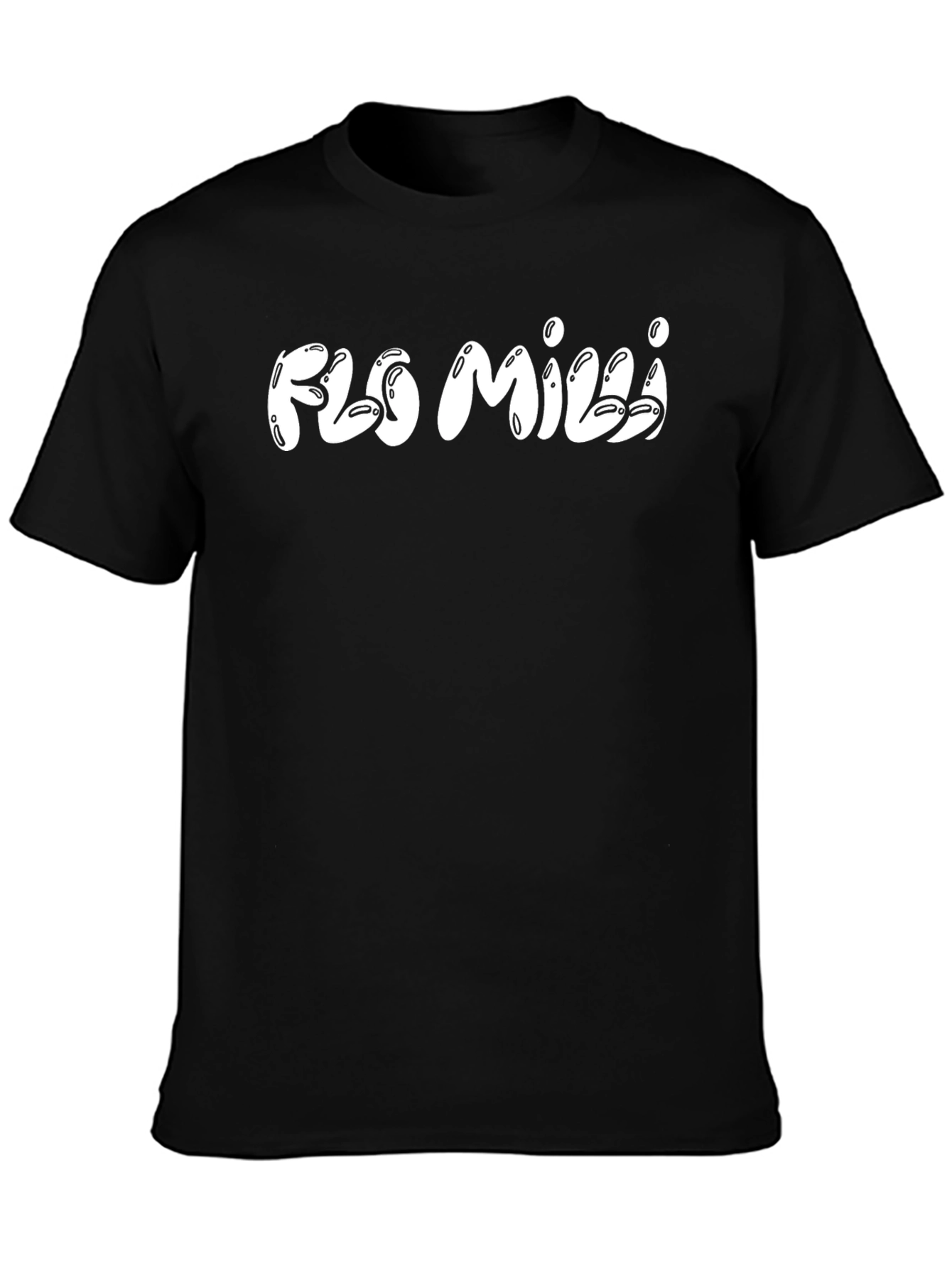 Flo Mili Graphic T-Shirt - Black Cotton Casual Tee