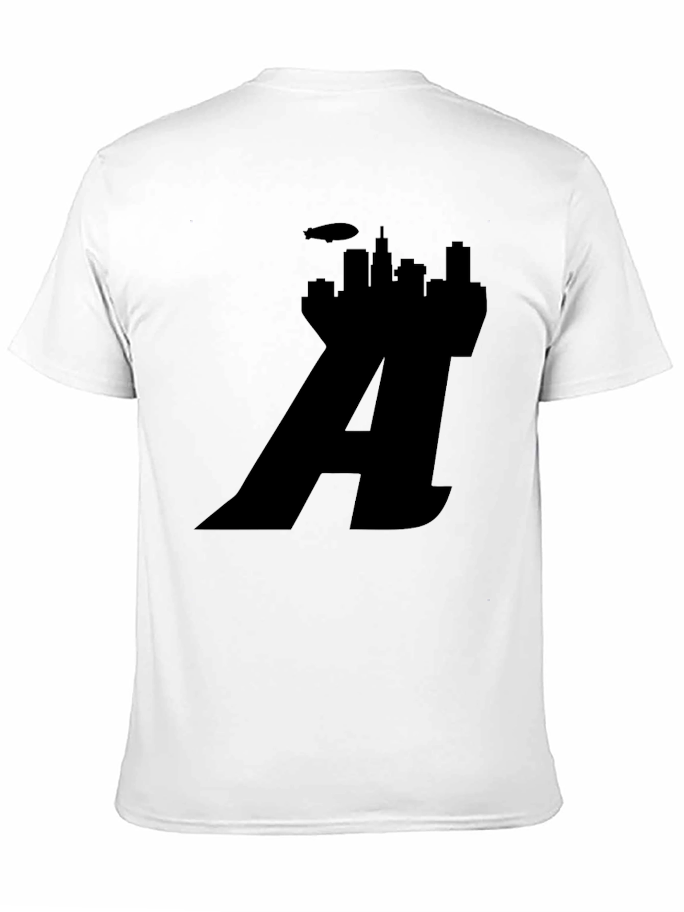 Chicago Skyline Letter A Black T-Shirt