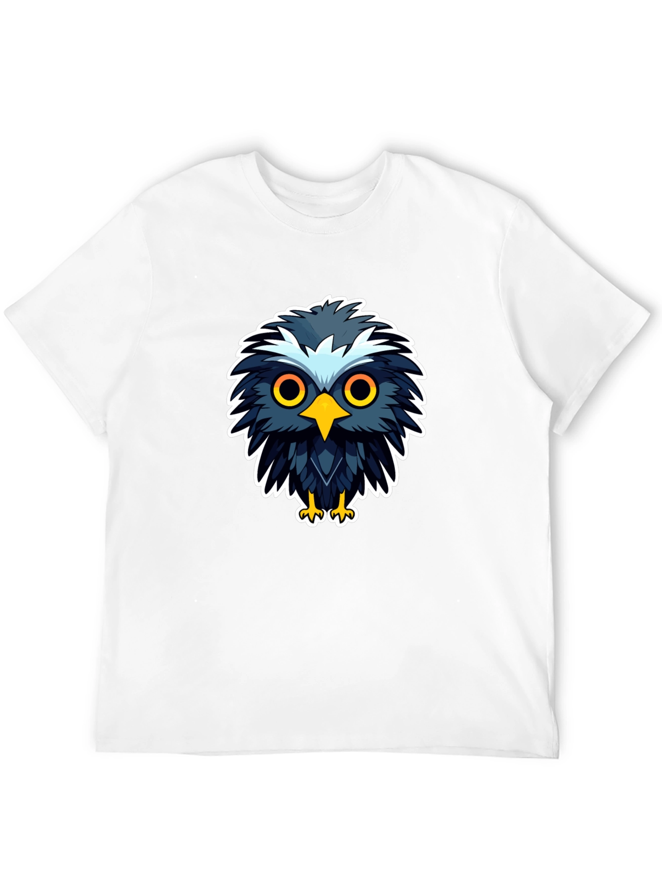 Cool Cartoon Owl Graphic Black T-Shirt