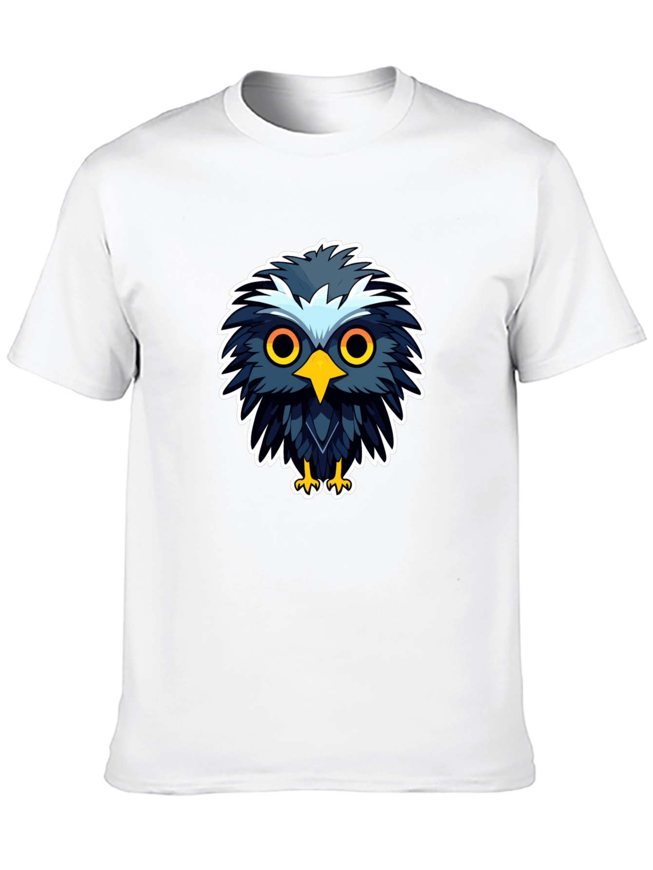 Cool Cartoon Owl Graphic Black T-Shirt