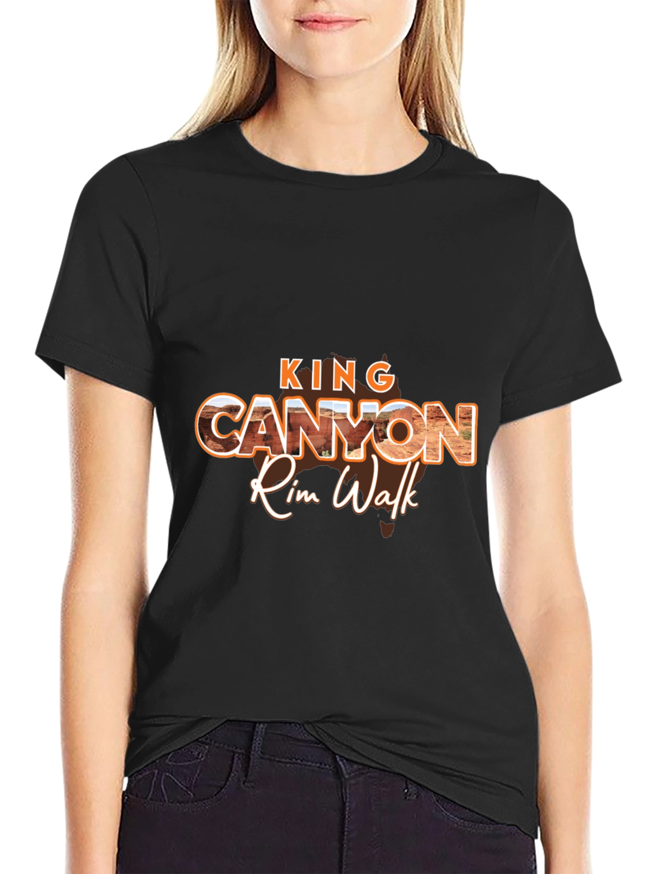 King Canyon Rim Walk Black T-Shirt