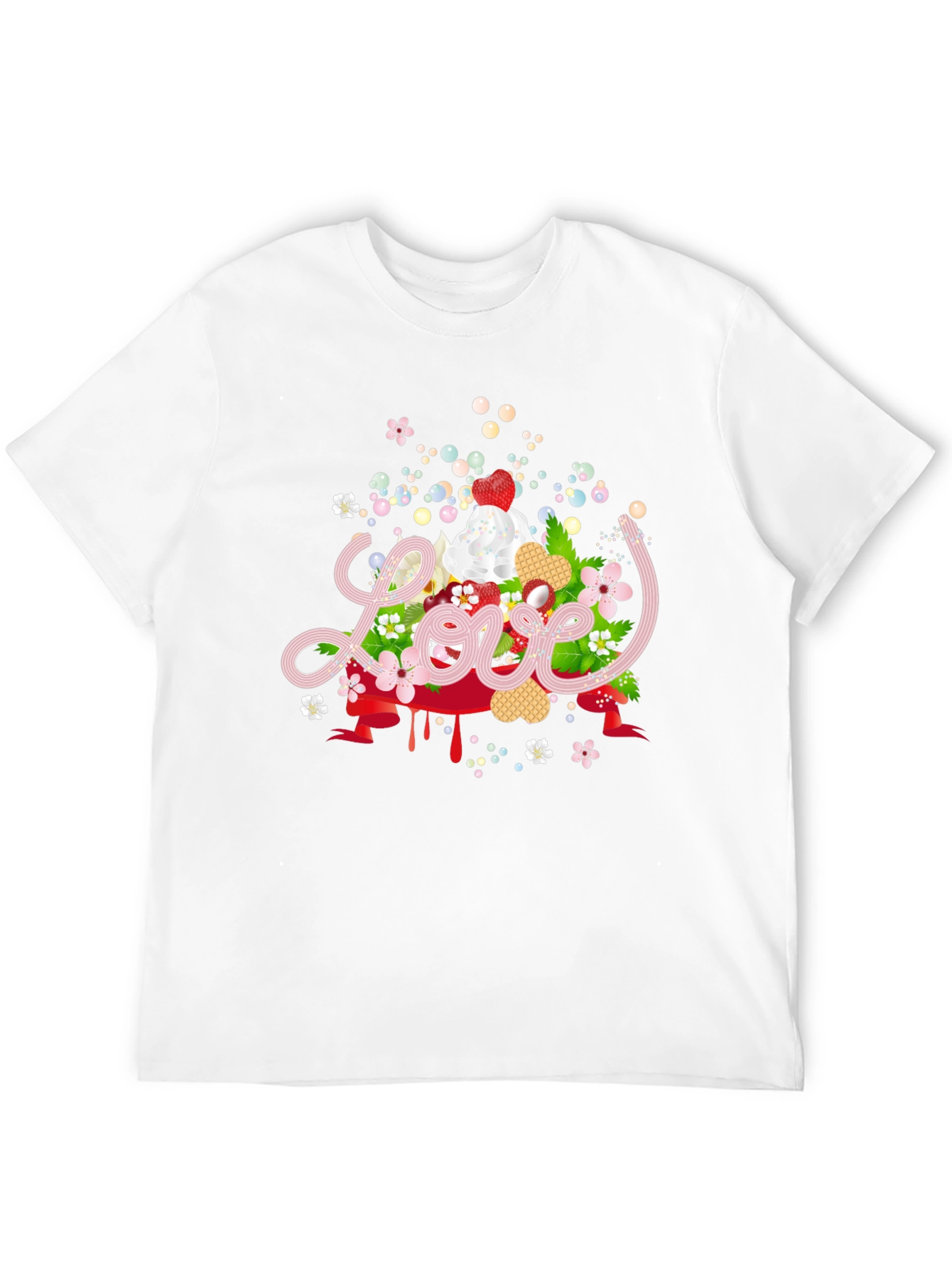 Sweet Love Valentines Day Black Graphic Tee