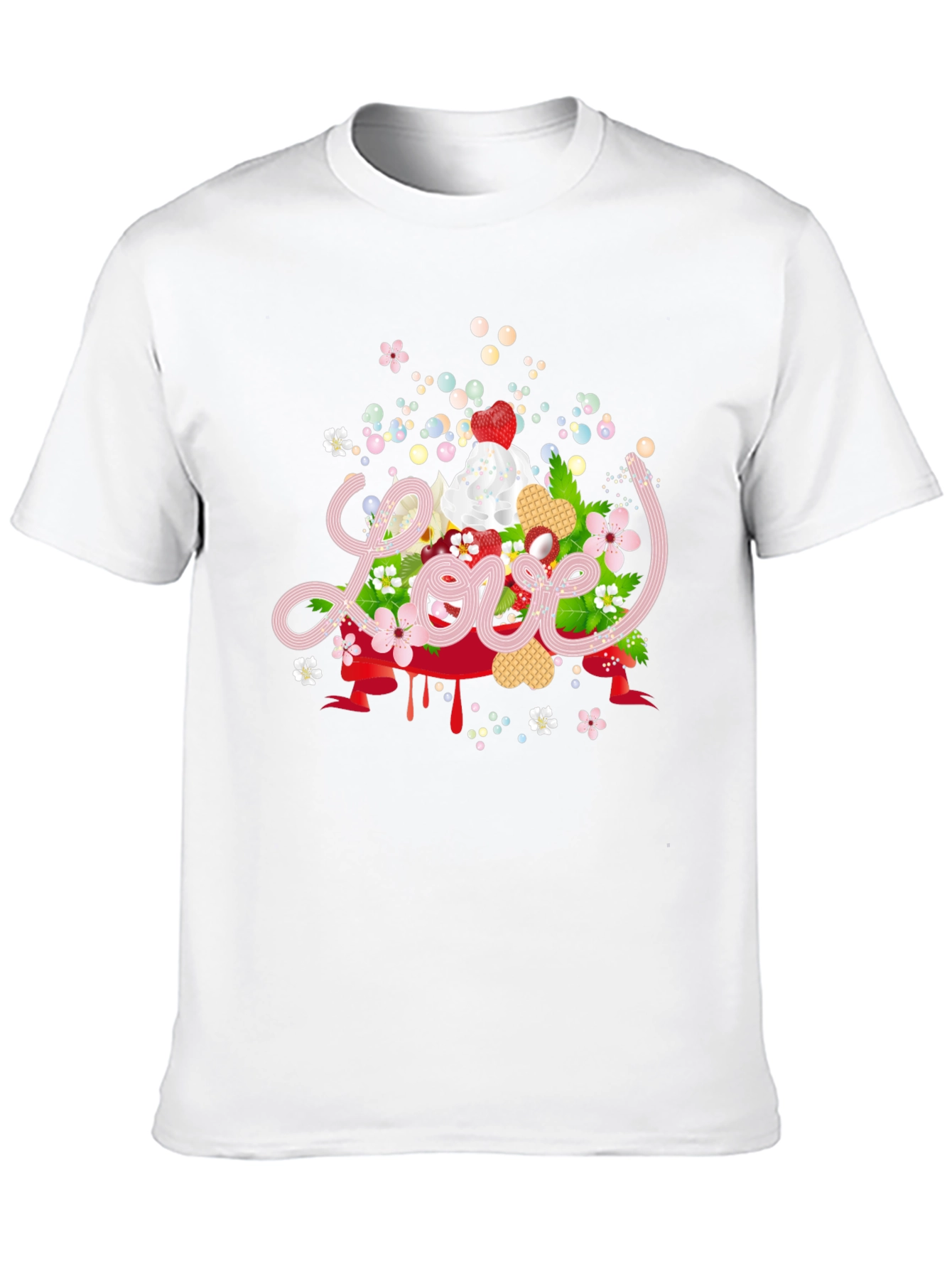 Sweet Love Valentines Day Black Graphic Tee