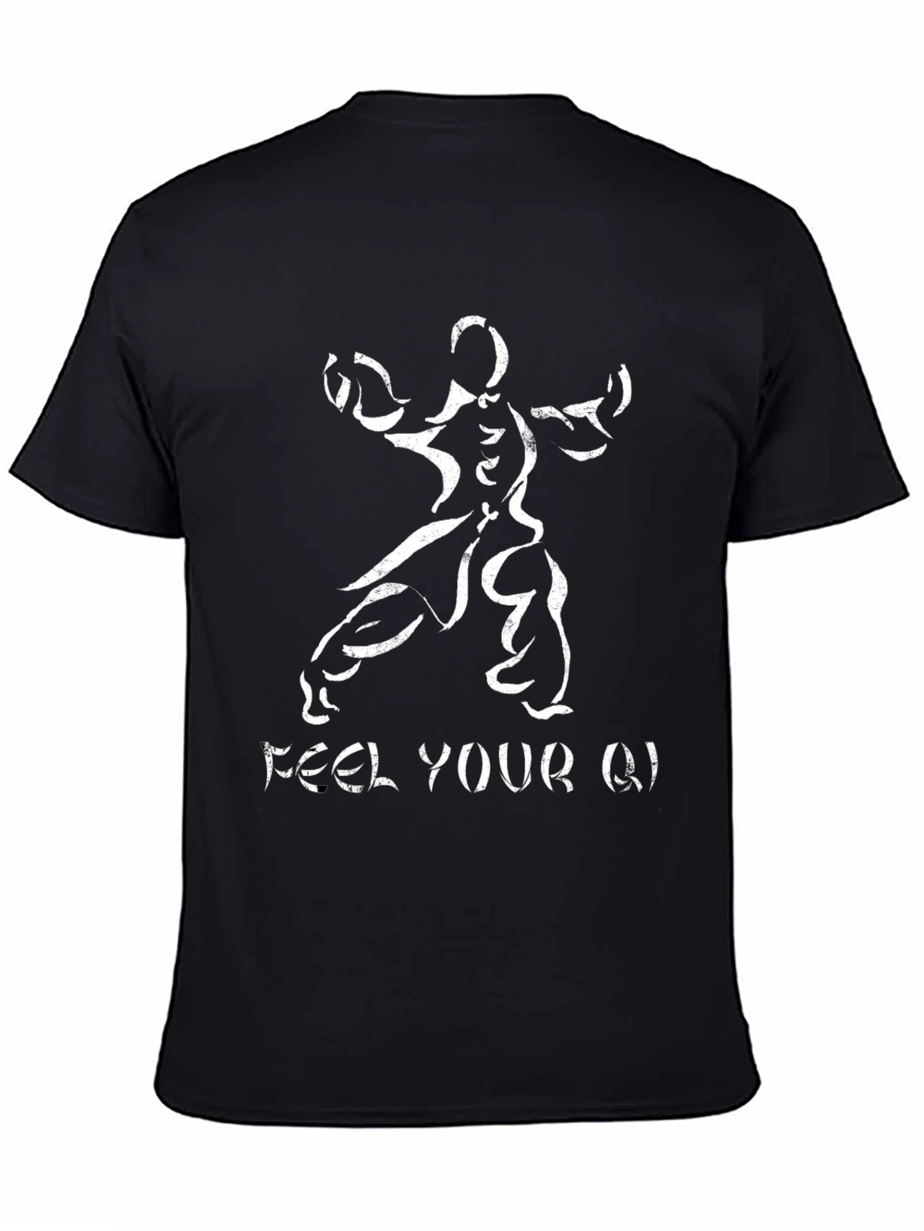 Feel Your Qi Black Graphic T-Shirt