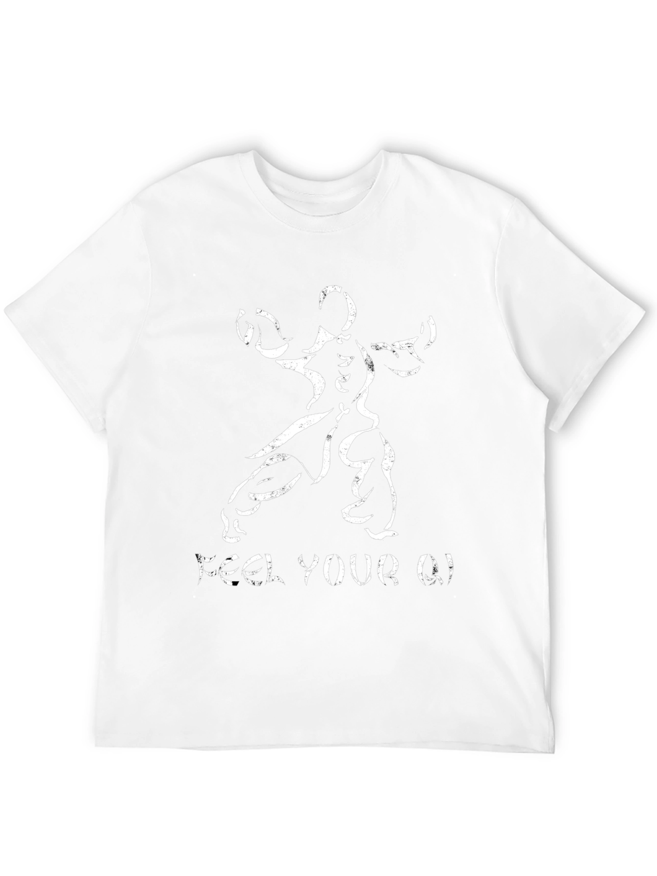 Feel Your Qi Black Graphic T-Shirt