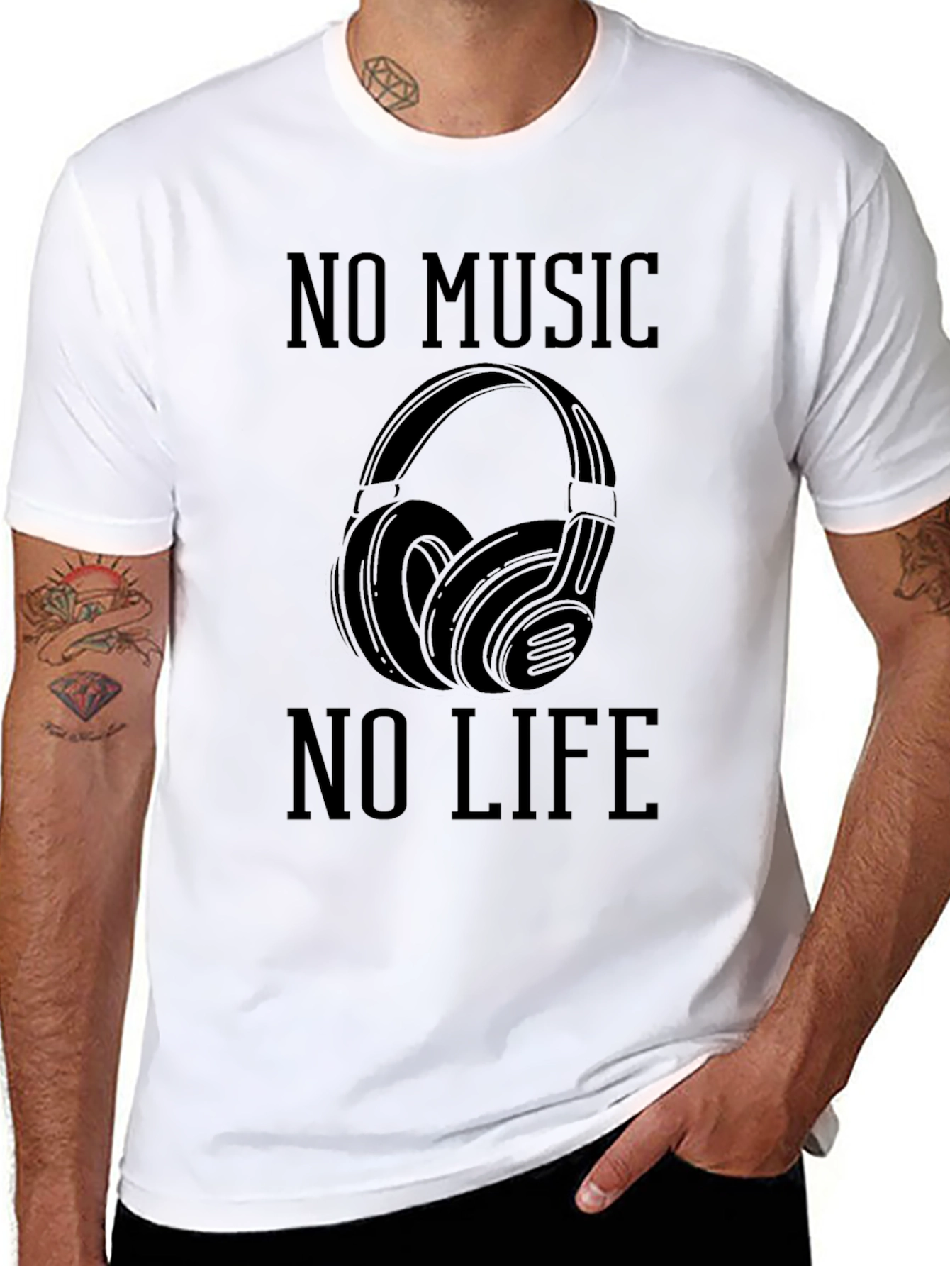 No Music No Life Graphic T-Shirt