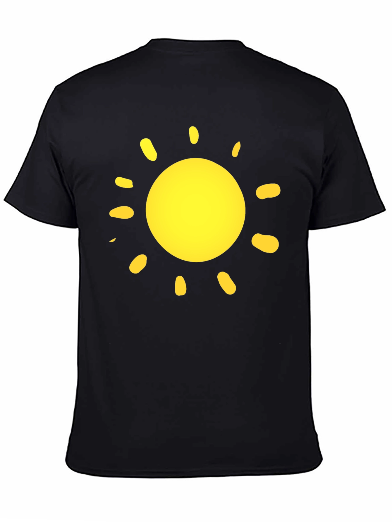 Sunny Day T-Shirt - Black Cotton Crew Neck