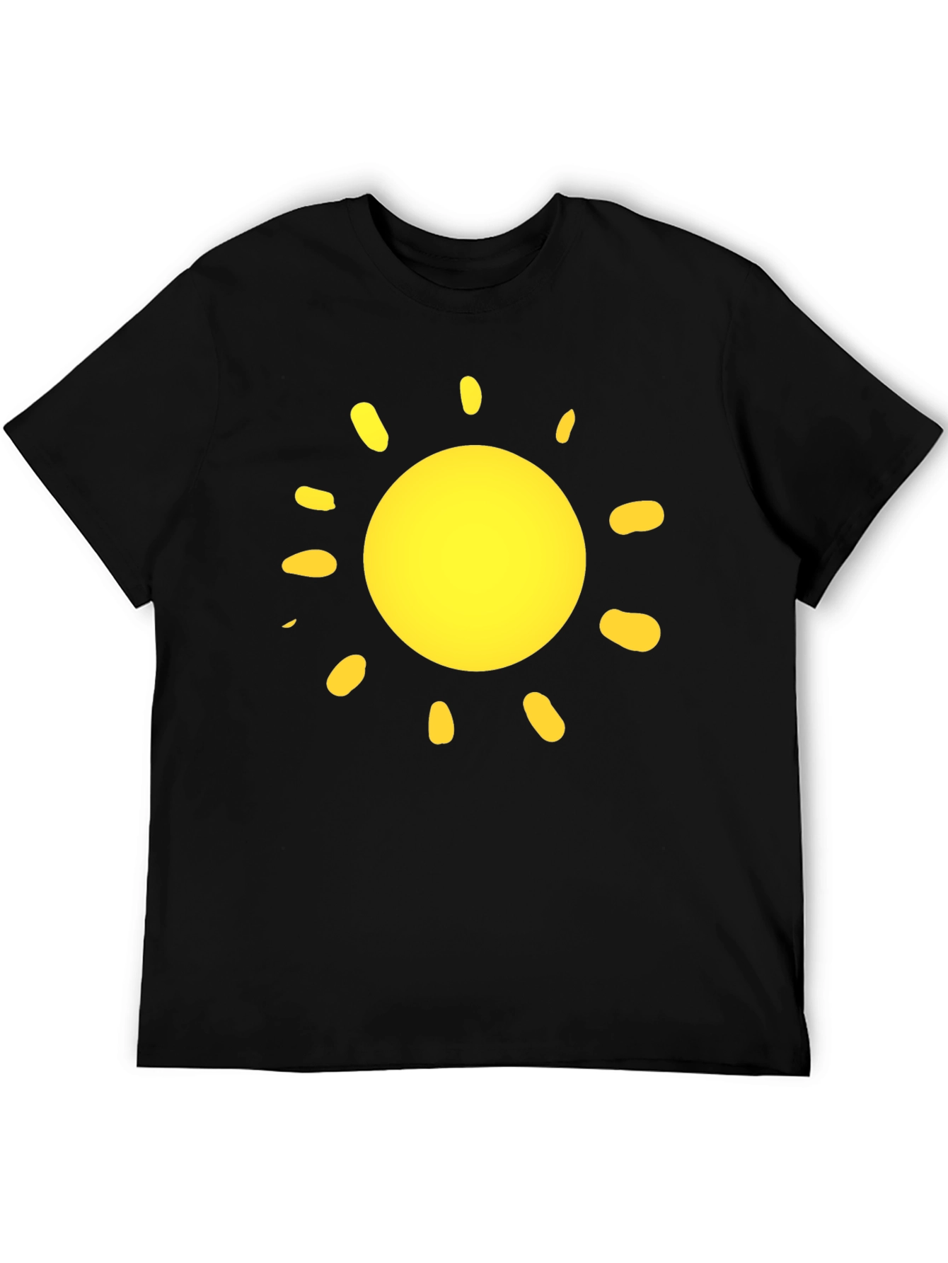 Sunny Day T-Shirt - Black Cotton Crew Neck