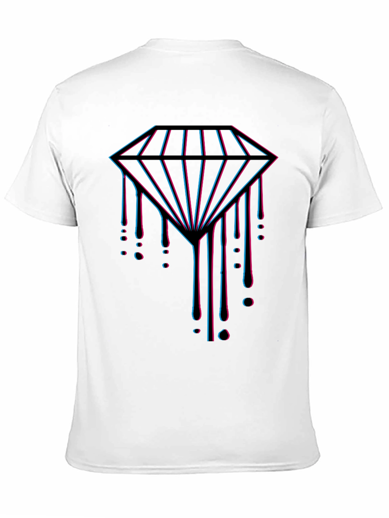 Mens Black T-Shirt with Diamond Graphic
