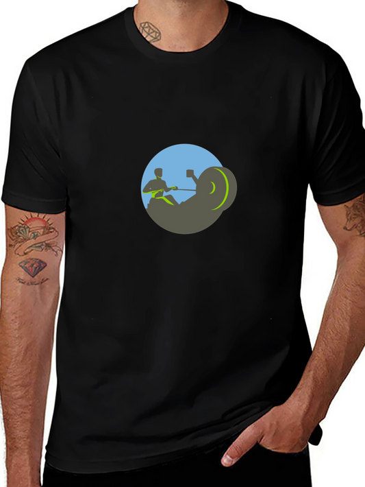 Rowing Machine Graphic Tee - Fitness Apparel