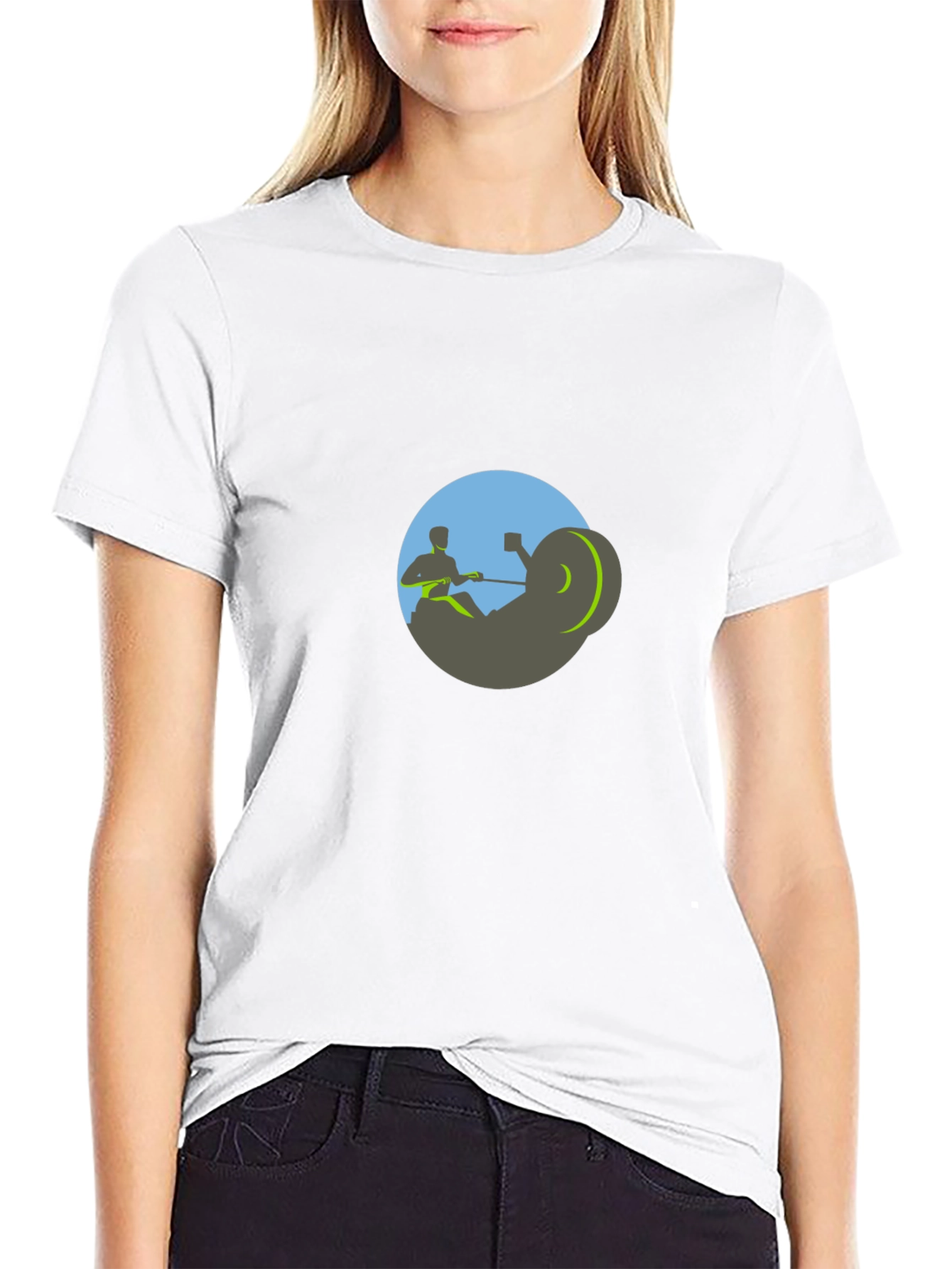 Rowing Machine Graphic Tee - Fitness Apparel