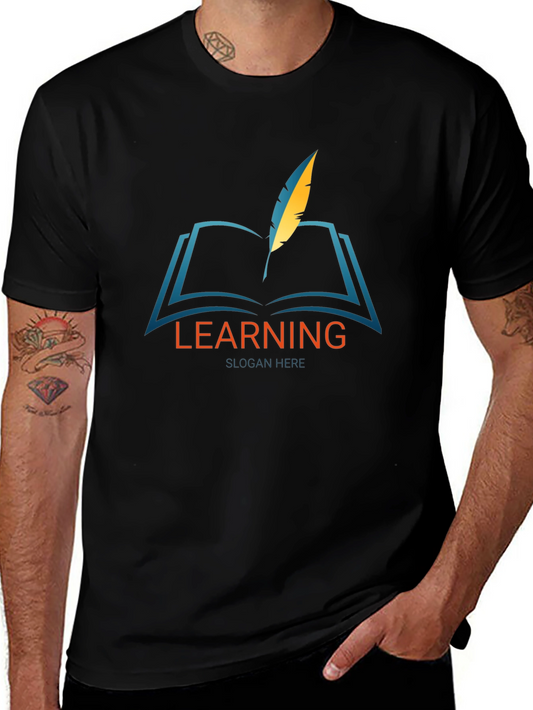 Learning Graphic Print Black T-Shirt