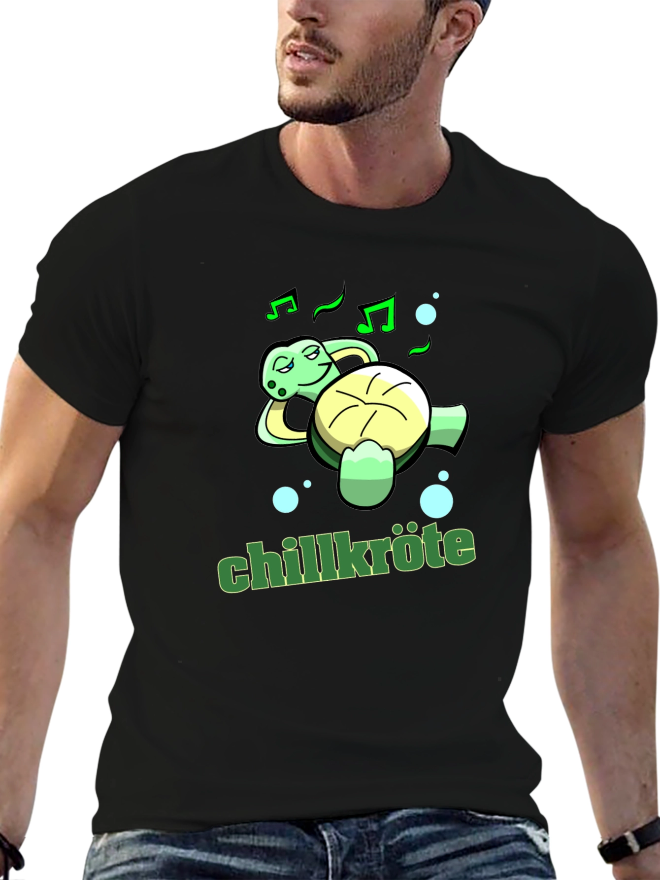 Chillkröte Turtle T-Shirt Relaxed Music Lover Tee