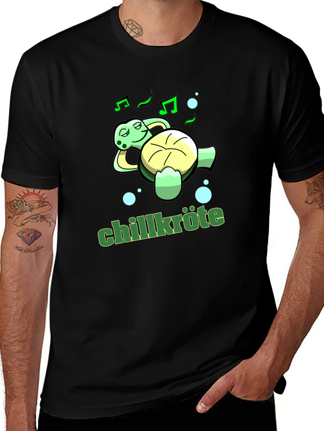 Chillkröte Turtle T-Shirt Relaxed Music Lover Tee