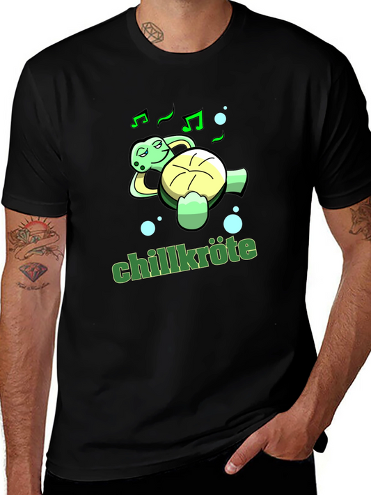 Chillkröte Turtle T-Shirt Relaxed Music Lover Tee