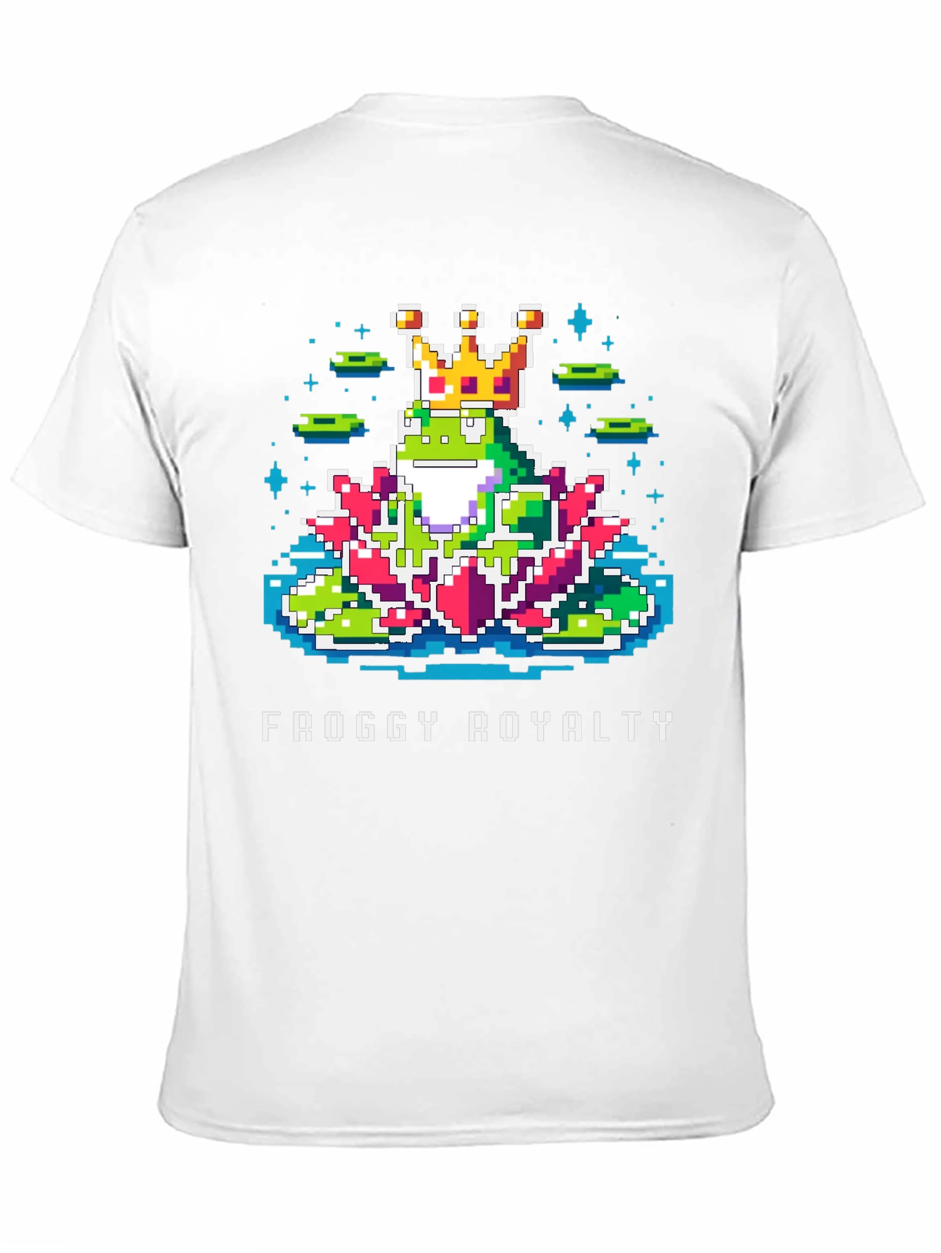 Froggy Royalty Graphic Tee - Pixel Art Frog King