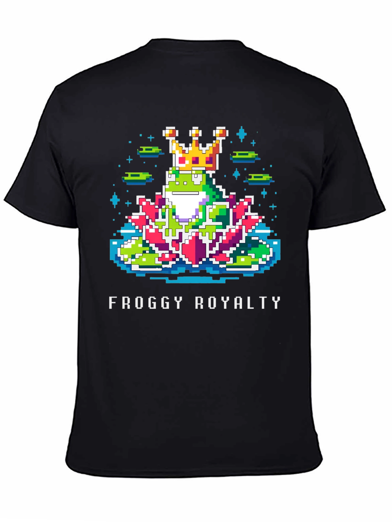 Froggy Royalty Graphic Tee - Pixel Art Frog King