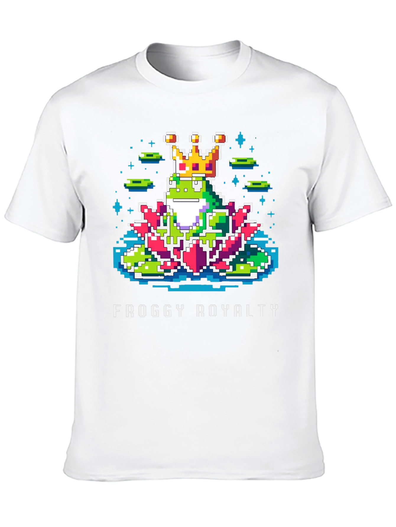 Froggy Royalty Graphic Tee - Pixel Art Frog King
