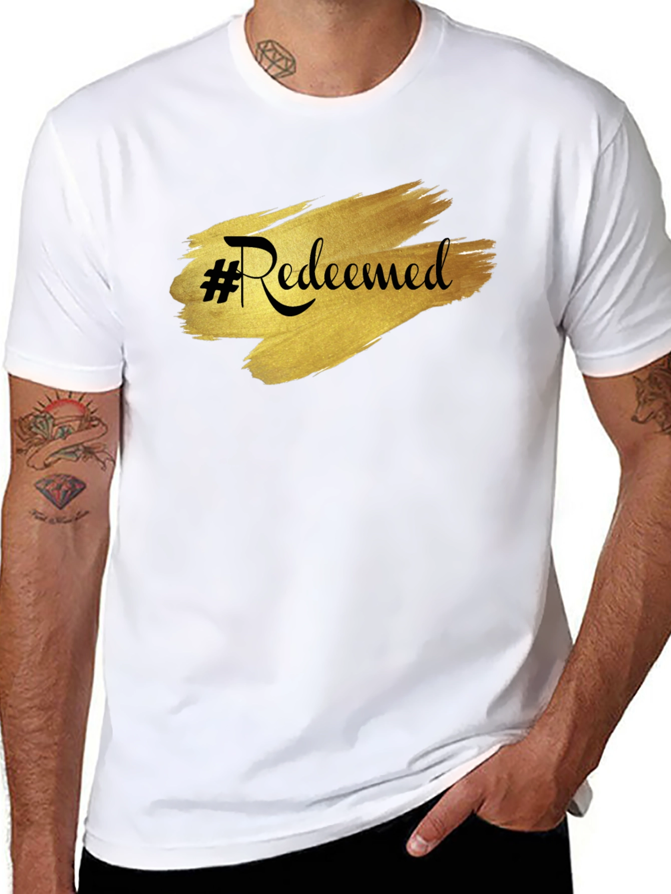 #Redeemed Graphic Tee - Stylish Black T-Shirt