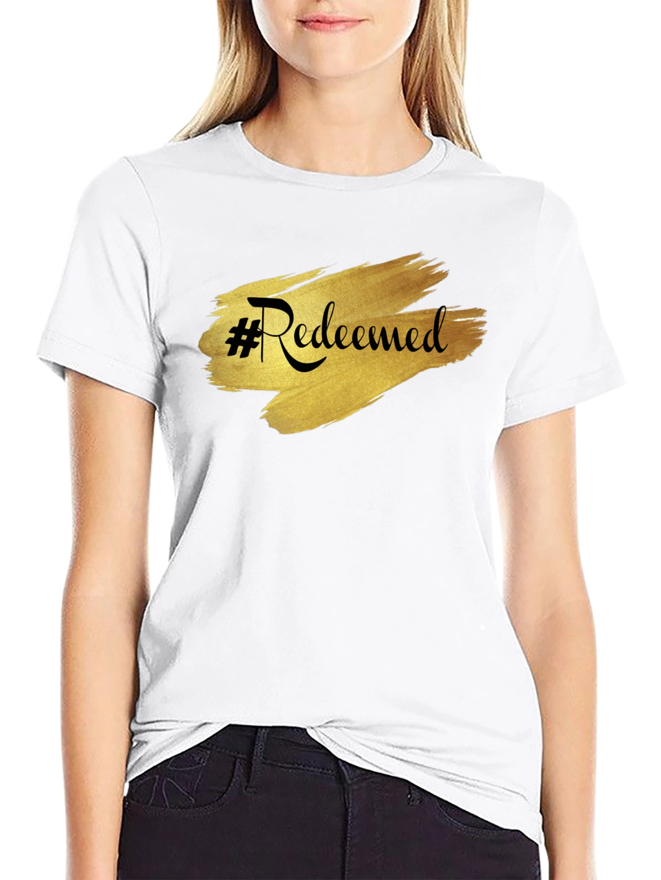 #Redeemed Graphic Tee - Stylish Black T-Shirt