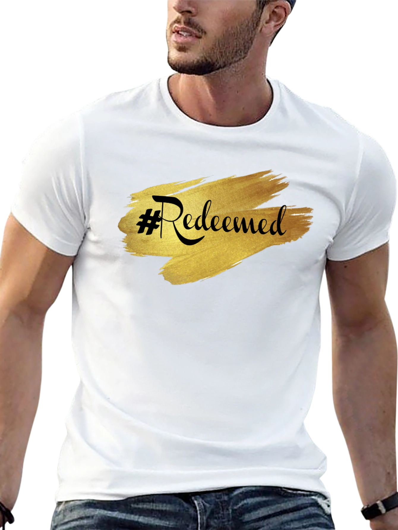 #Redeemed Graphic Tee - Stylish Black T-Shirt