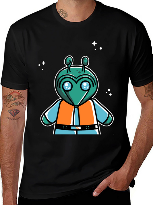 Retro Alien Cartoon Graphic T-Shirt