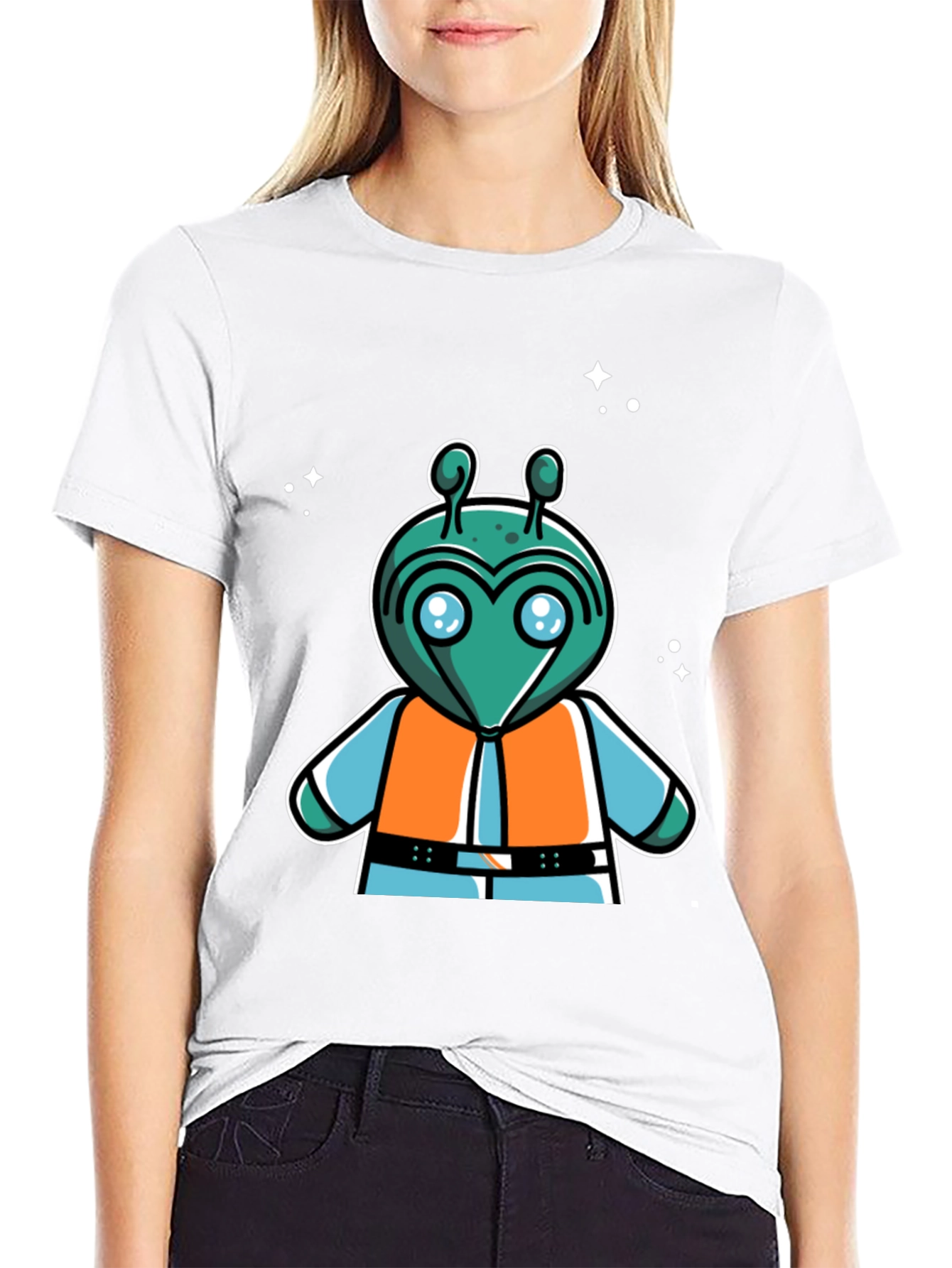 Retro Alien Cartoon Graphic T-Shirt