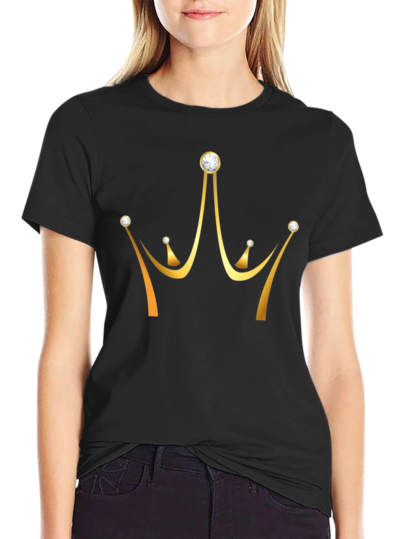 Golden Crown Graphic T-Shirt - Stylish Mens Tee